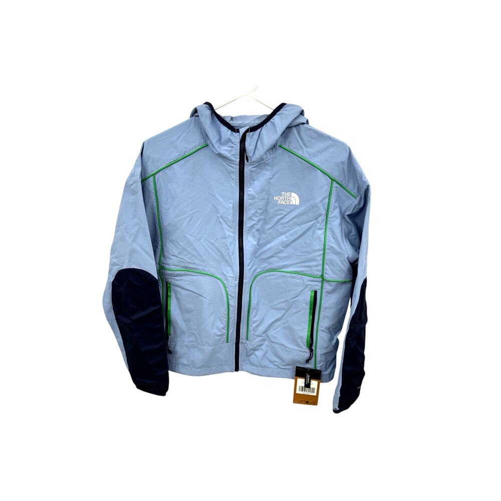 The North Face Wind Whistle Jacket Steel Blue Optic Emerald Size Medium